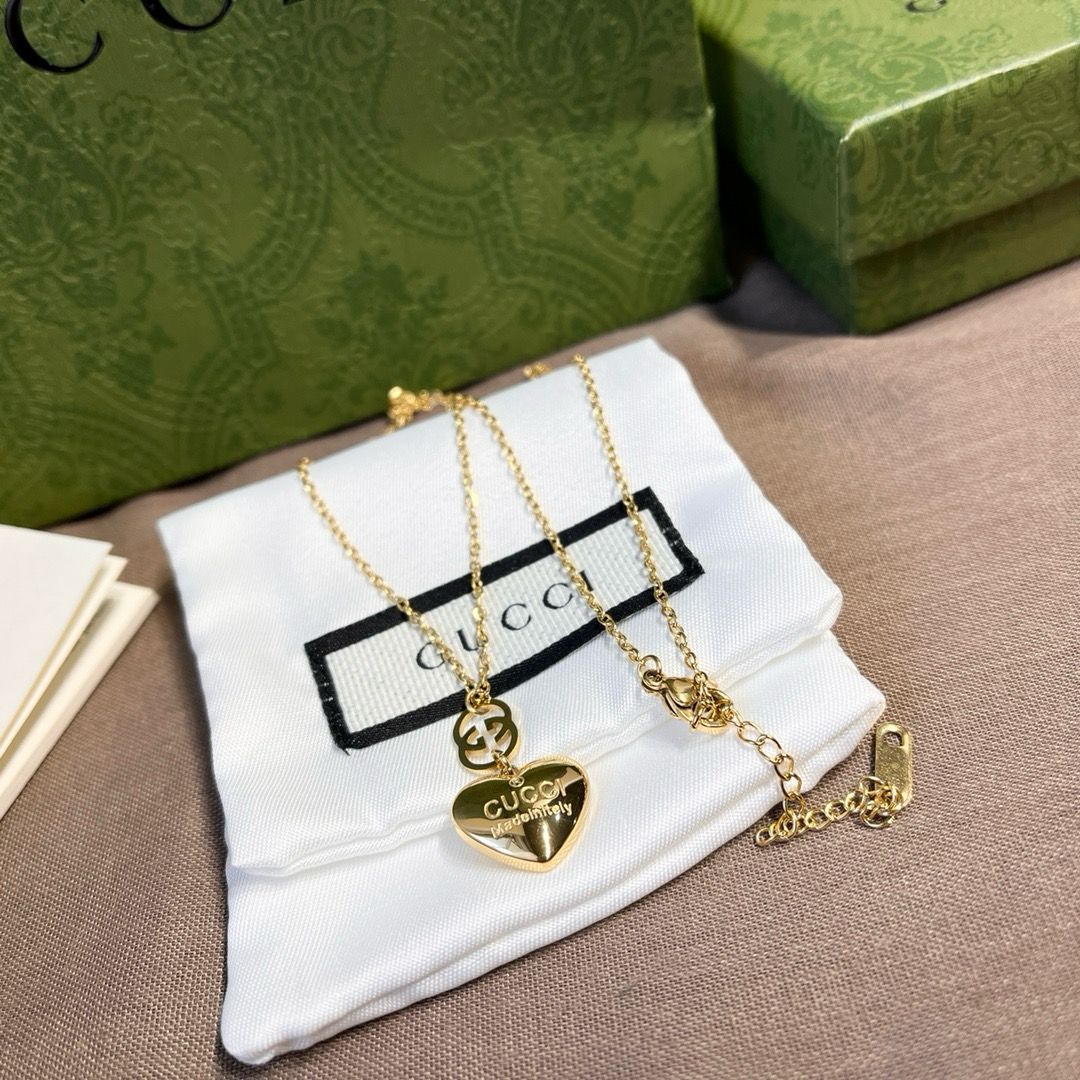 Gucci Interlocking GG Heart Necklace