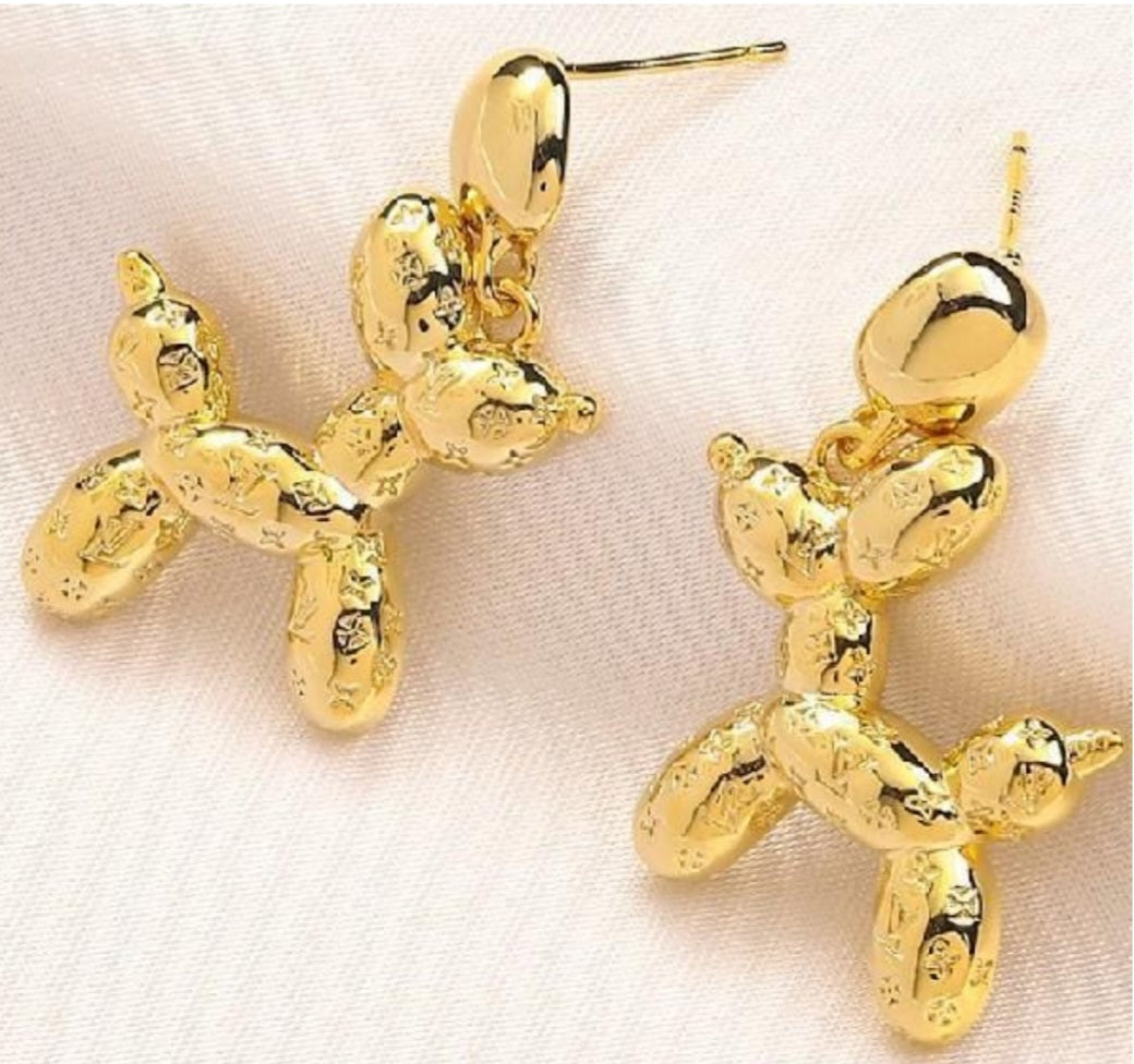 Louis Vuitton Balloon Dog Drop Earrings