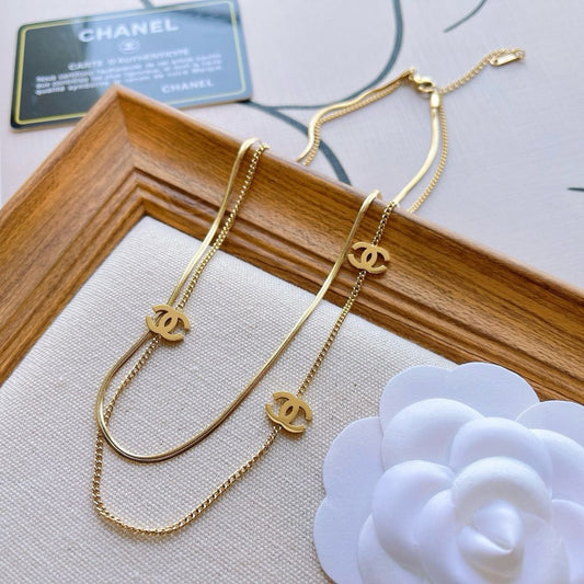 Chanel Double Chain CC Necklace